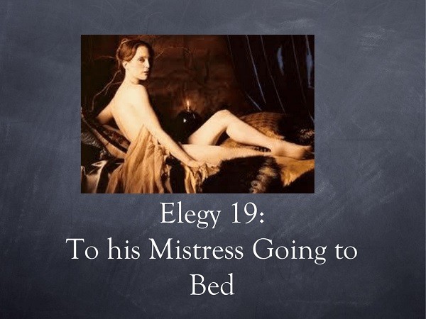 to his mistress going to bed poem