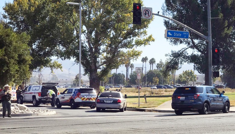 heavy police presence